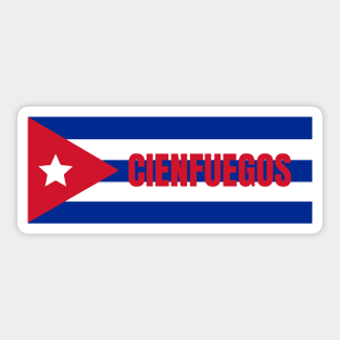 Cienfuegos City in Cuban Flag Sticker